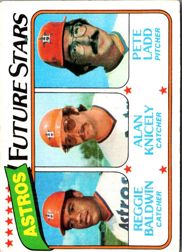 1980 Topps Astros Future Stars - Reggie Baldwin/Alan Knicely/Pete Ladd #678 Rookie