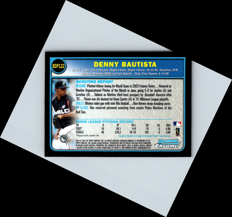 2003 Bowman Chrome Draft Picks & Prospects Denny Bautista