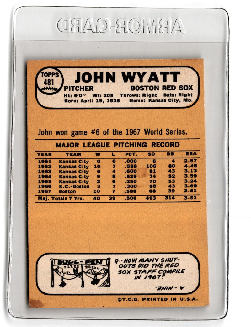 1968 Topps John Wyatt