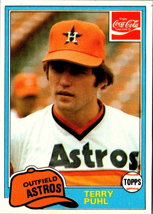 1981 Topps Coca-Cola Houston Astros Terry Puhl #7