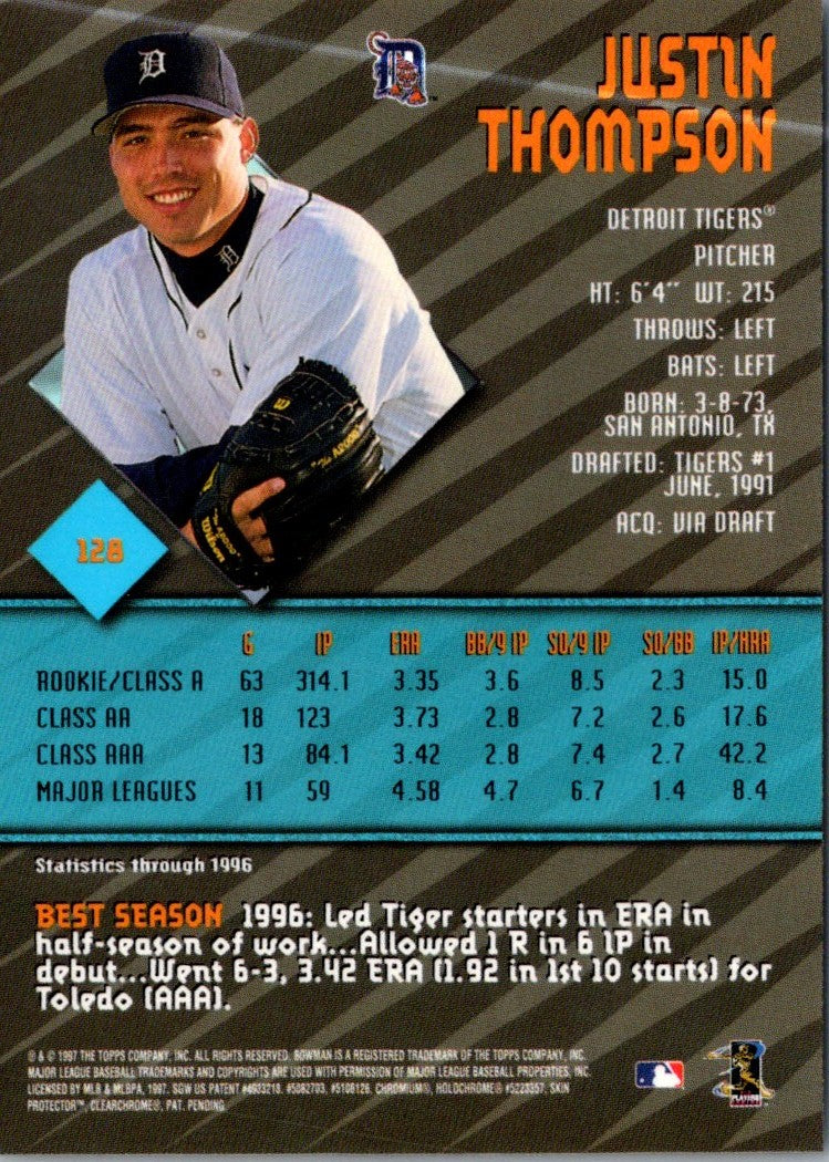 1997 Bowman's Best Justin Thompson