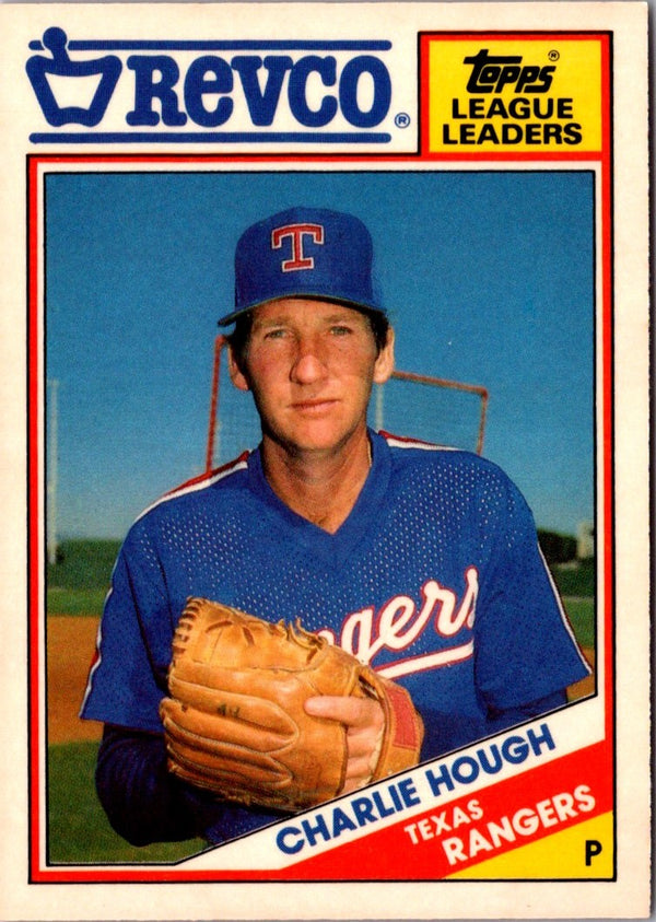 1988 Topps Revco League Leaders Charlie Hough #32