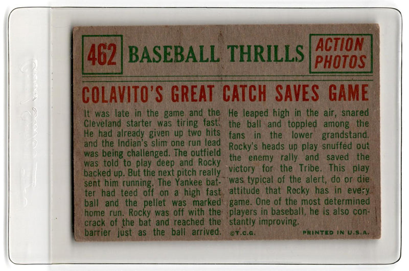 1959 Topps Colavitos Thrills