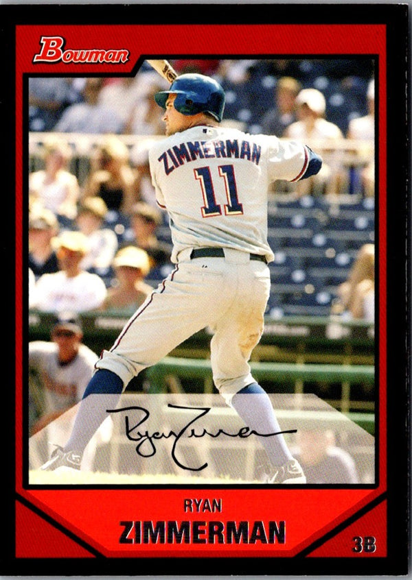 2007 Bowman Orange Ryan Zimmerman #3 /250