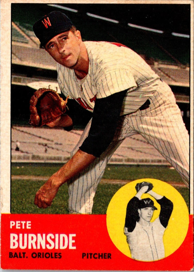 1963 Topps Pete Burnside