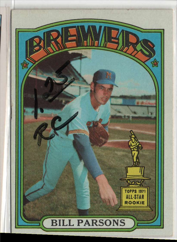 1972 Topps Bill Parsons #281 Rookie