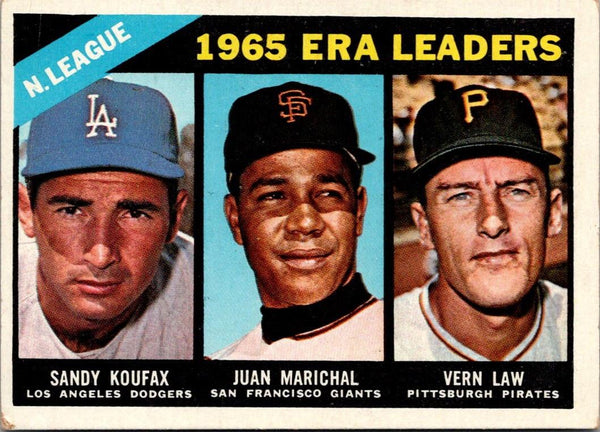 1966 Topps Kofax / Maracial ERA Leaders #221 VG-EX