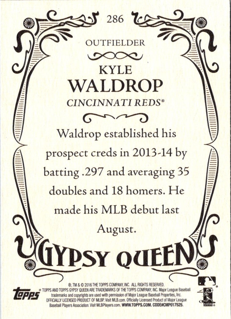2016 Topps Gypsy Queen Kyle Waldrop