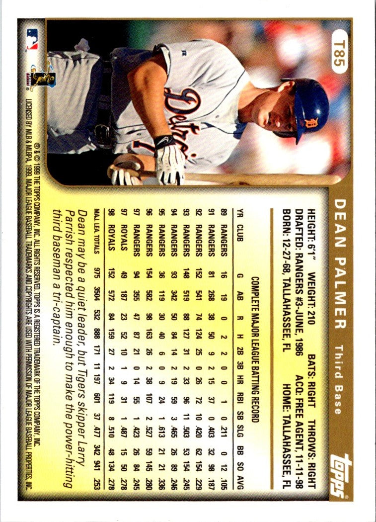 1999 Topps Traded Rookies Dean Palmer