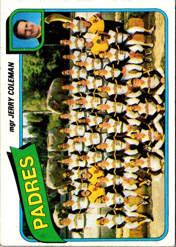 1980 Topps San Diego Padres - Jerry Coleman #356