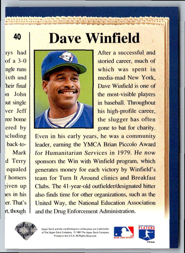 2004 Upper Deck Sweet Spot Classic Dave Winfield #19