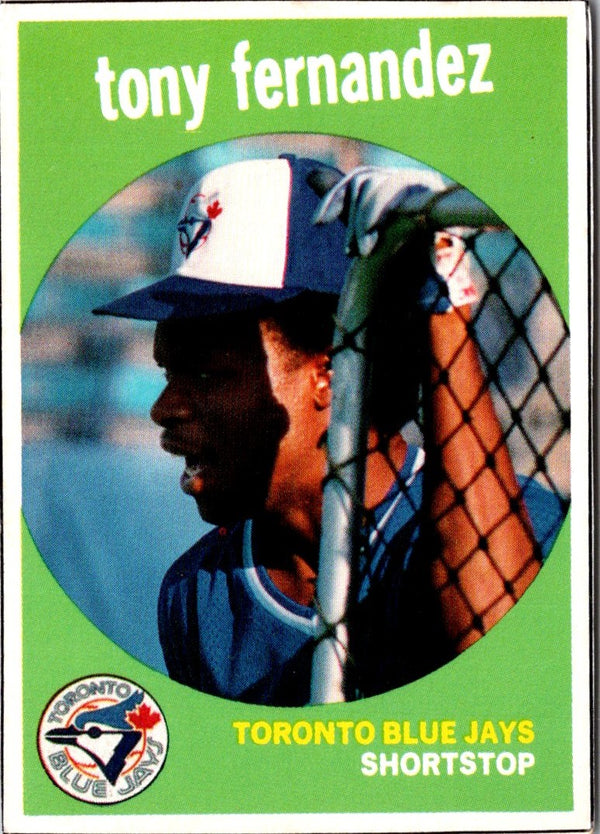 1989 Baseball Card Magazine '59 Topps Replicas Tony Fernandez #18