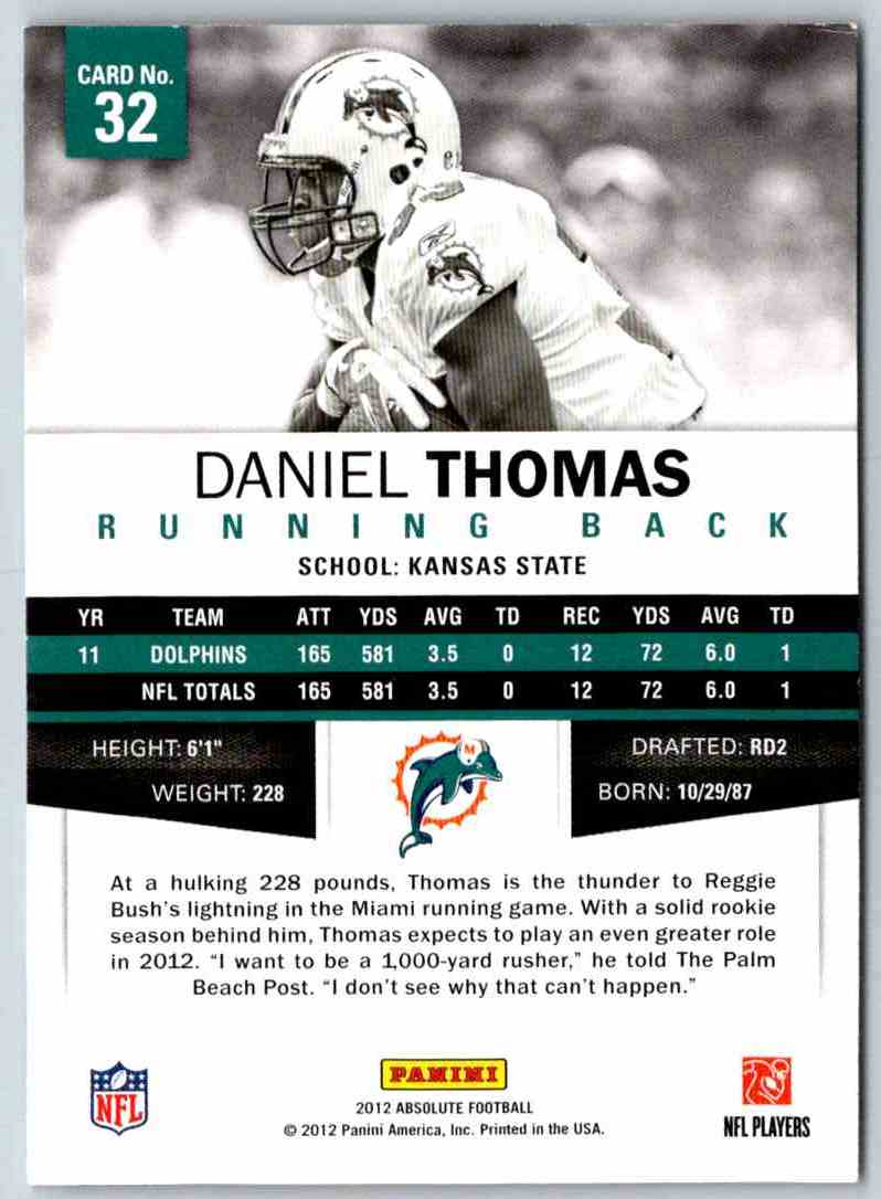 2012 Absolute Daniel Thomas