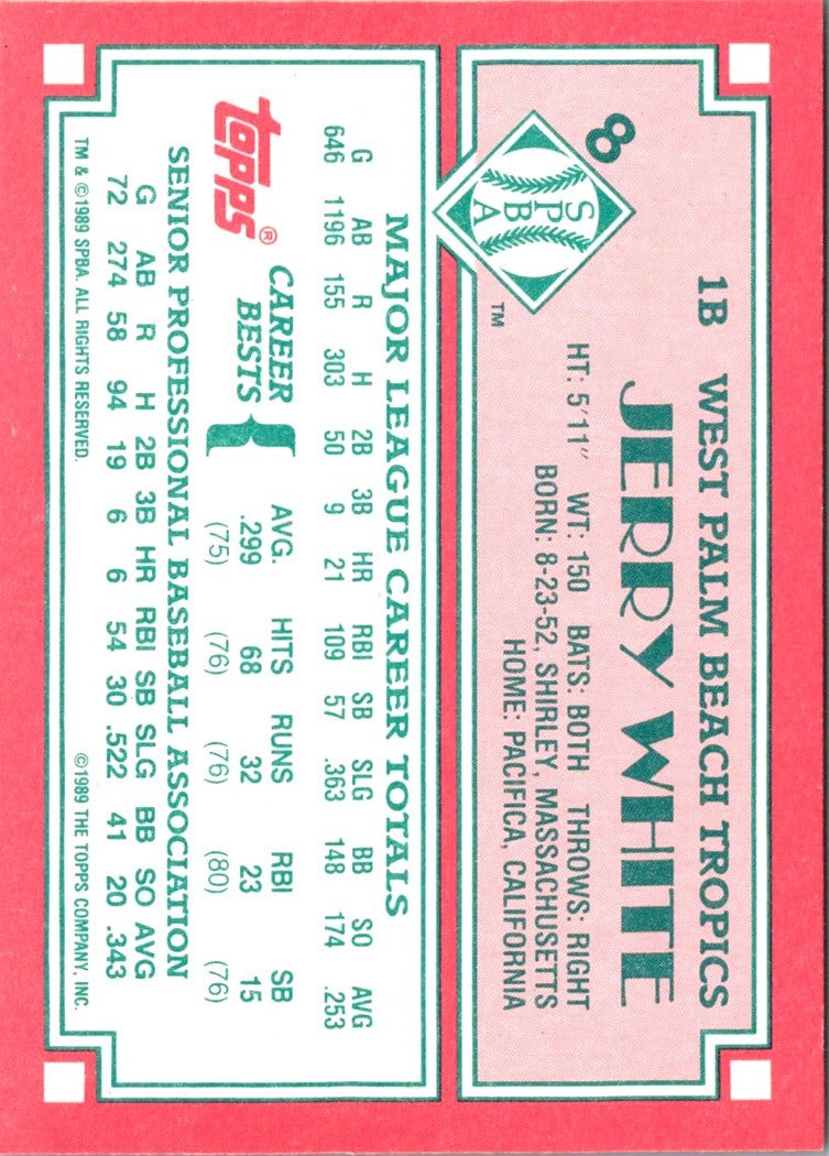 1989 Topps Senior League Jerry White