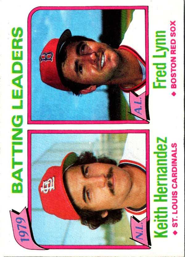 1980 Topps 1979 Batting Leaders - Keith Hernandez/Fred Lynn #201