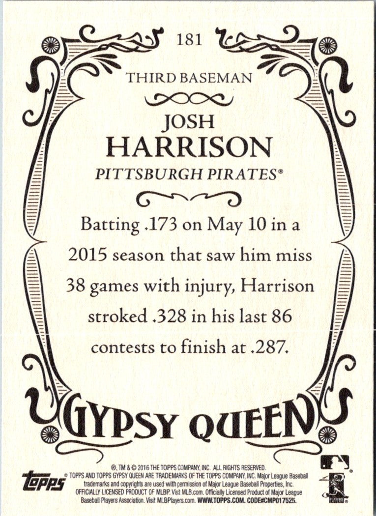 2016 Topps Gypsy Queen Josh Harrison