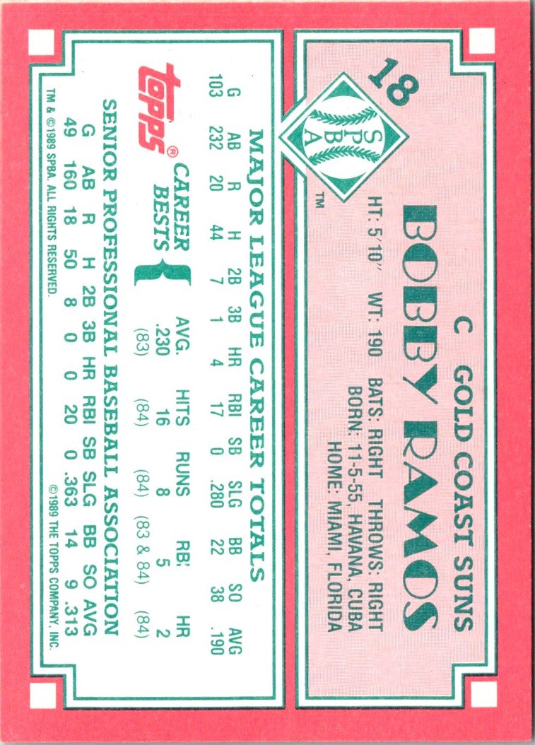 1989 Topps Senior League Bobby Ramos