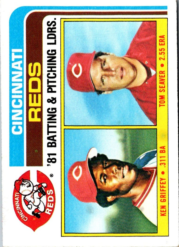 1982 Topps Reds Team Leaders - Ken Griffey/Tom Seaver #756