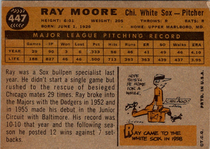 1960 Topps Ray Moore
