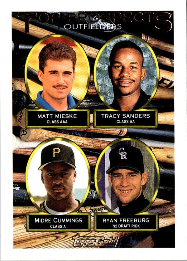 1993 Topps Matt Mieske/Tracy Sanders/Midre Cummings/Ryan Freeburg #616 Rookie