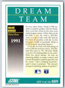 1991 Score Wade Boggs