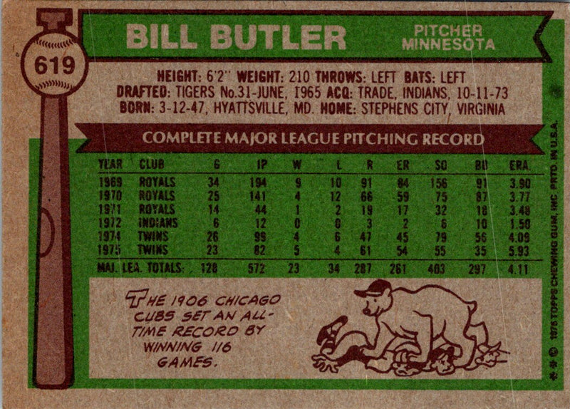 1976 Topps Bill Butler