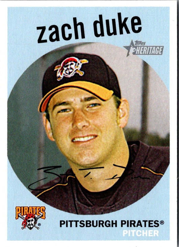 2008 Topps Heritage Zach Duke #72