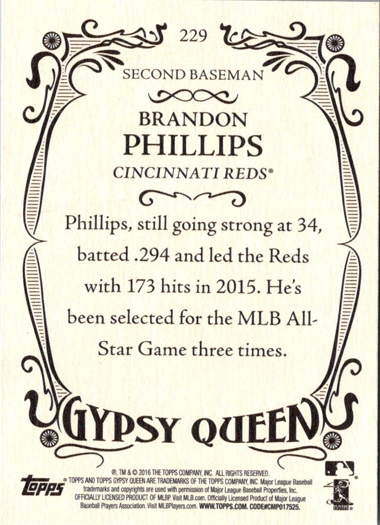 2016 Topps Gypsy Queen Brandon Phillips