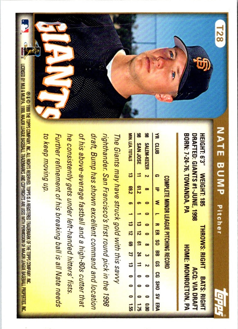 1999 Topps Traded Rookies Nate Bump