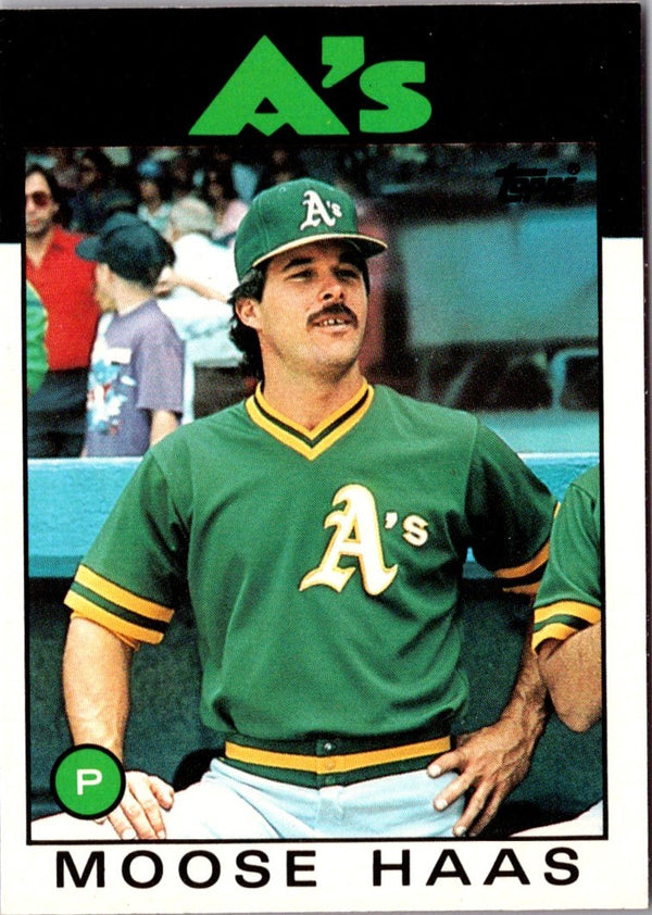 1986 Topps Traded Moose Haas #44T