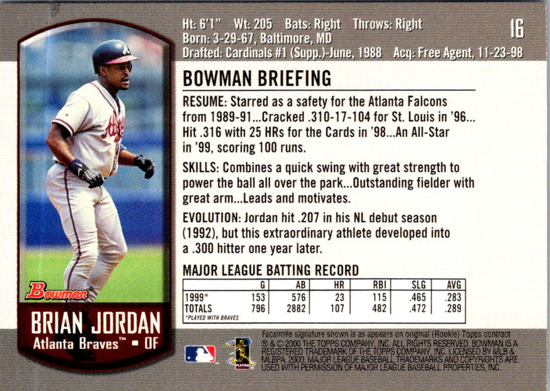 2000 Bowman Brian Jordan