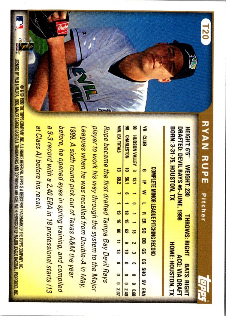 1999 Topps Traded Rookies Ryan Rupe