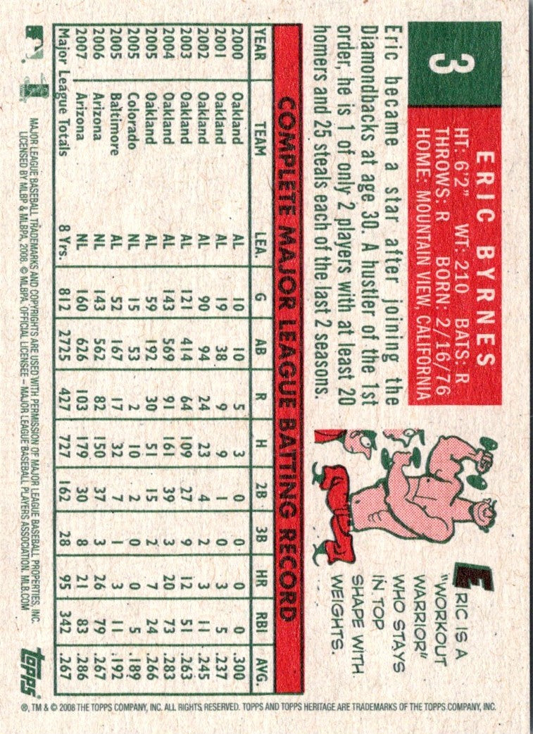 2008 Topps Heritage Eric Byrnes