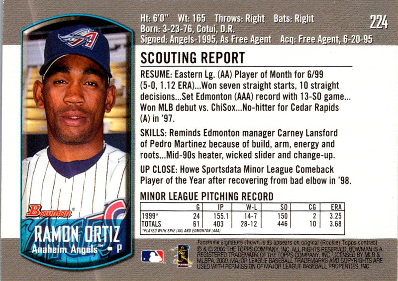 2000 Bowman Ramon Ortiz