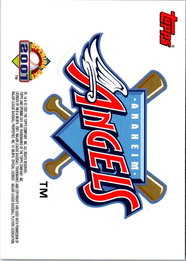 2001 Topps Opening Day Stickers Anaheim Angels #NNO