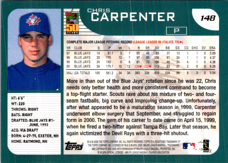 2001 Topps Chris Carpenter
