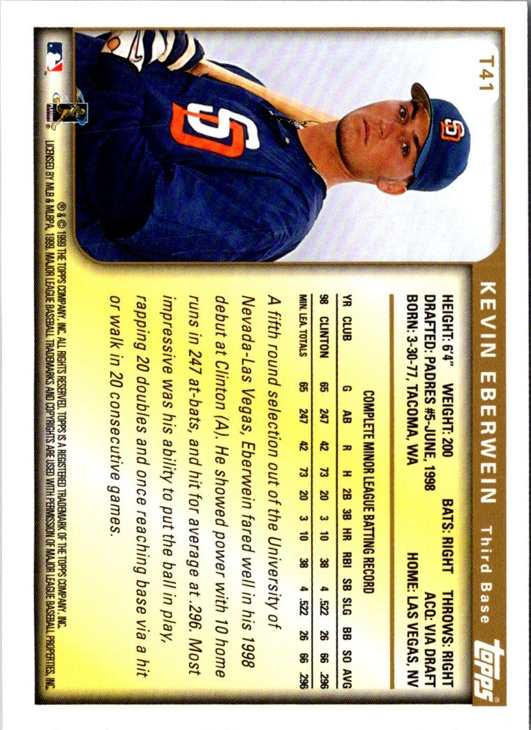 1999 Topps Traded Rookies Kevin Eberwein