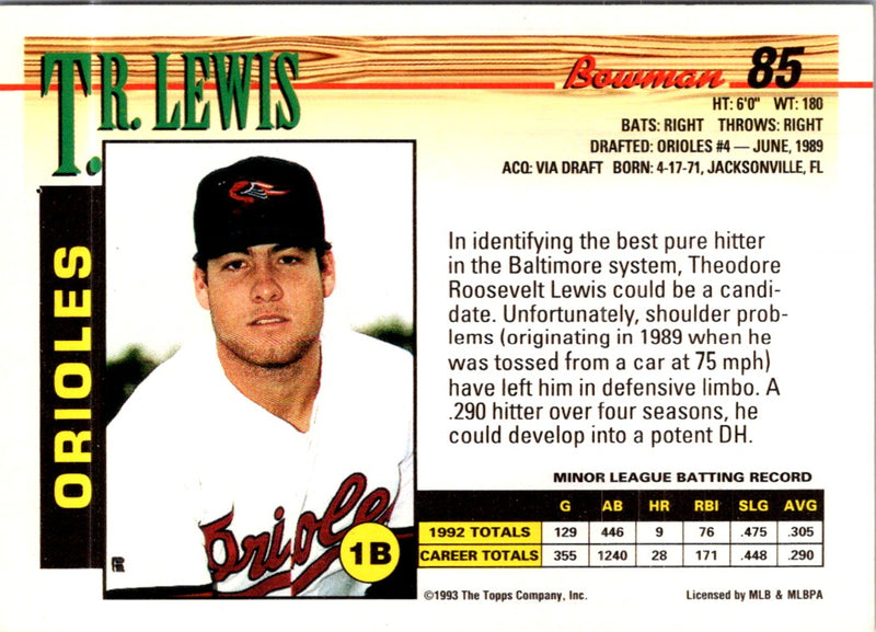 1993 Bowman T.R. Lewis