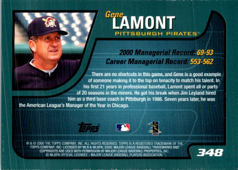 2001 Topps Gene Lamont