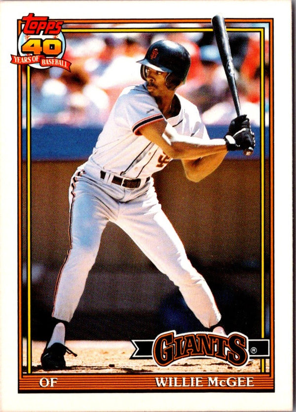 1991 Topps Traded Willie McGee #76T