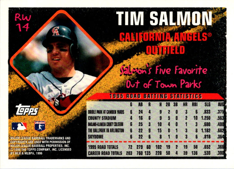 1996 Topps Road Warriors Tim Salmon