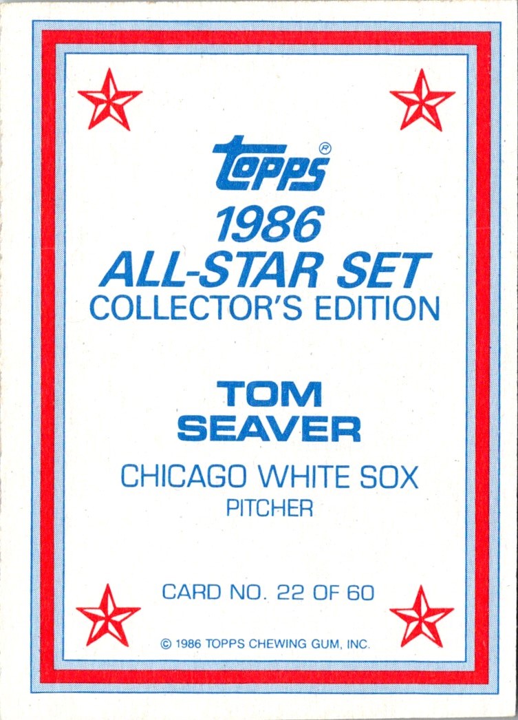 1986 Topps Tom Seaver