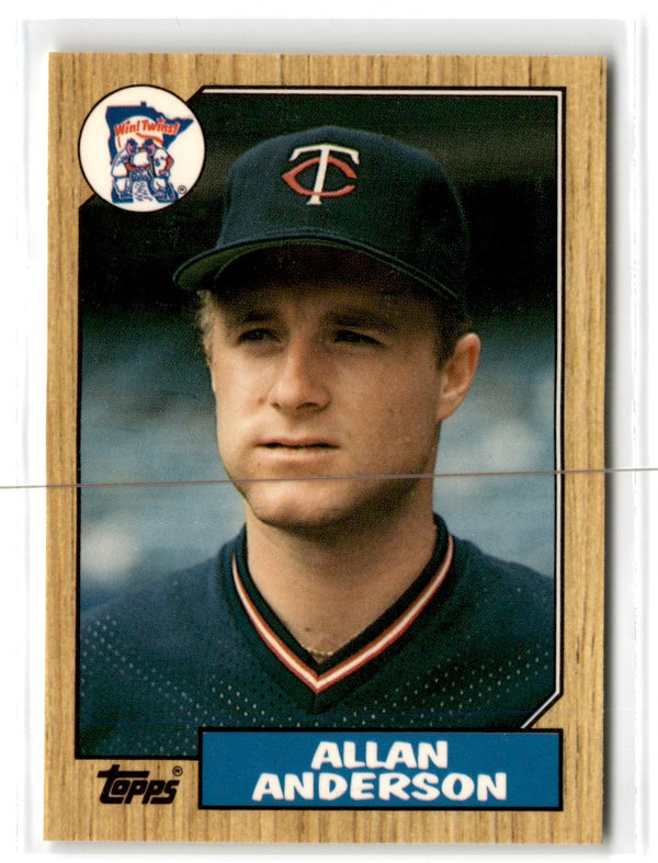 1987 Topps Tiffany Allan Anderson #336 Rookie