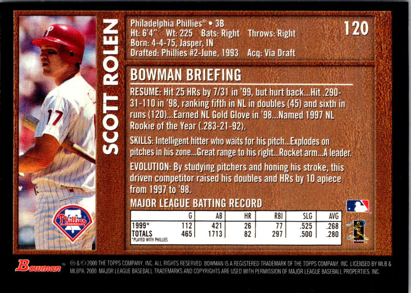 2000 Bowman Scott Rolen