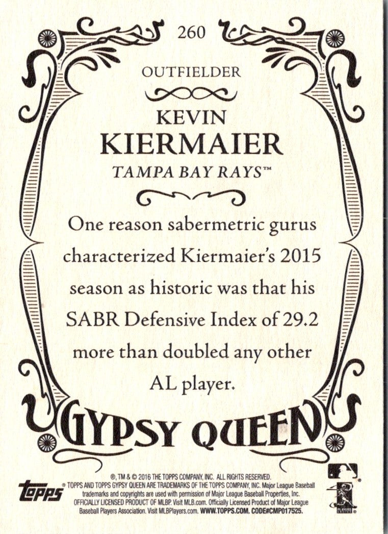 2016 Topps Gypsy Queen Kevin Kiermaier