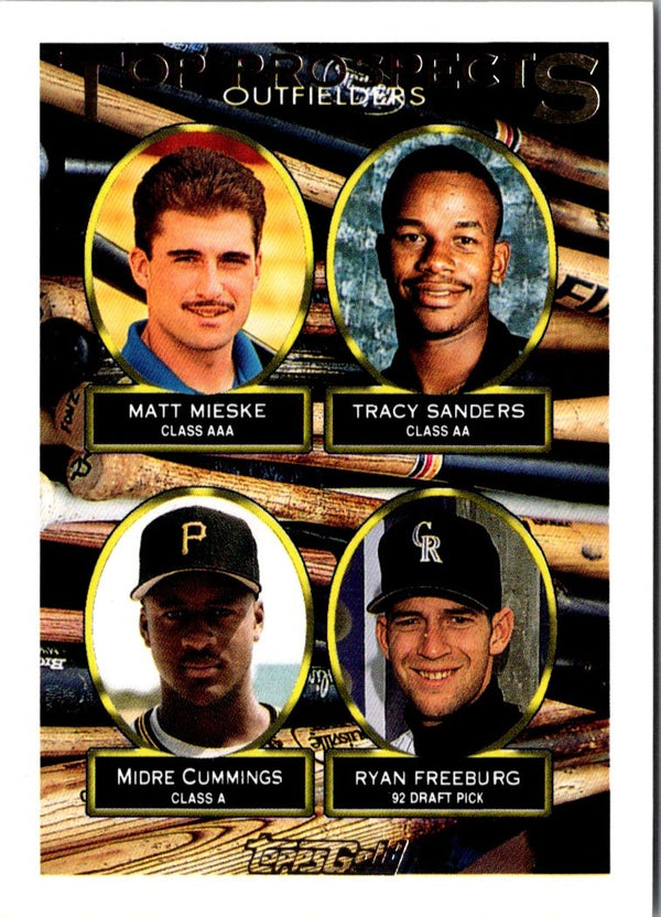 1993 Topps Gold Matt Mieske/Tracy Sanders/Midre Cummings/Ryan Freeburg #616 Rookie
