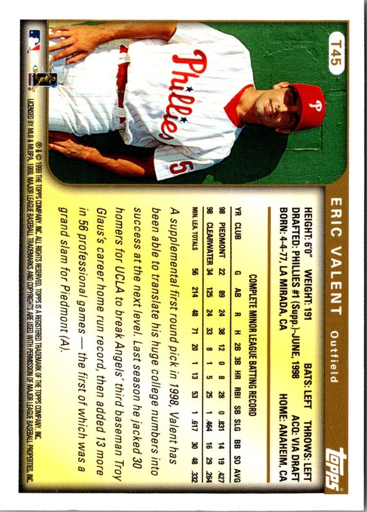 1999 Topps Traded Rookies Eric Valent
