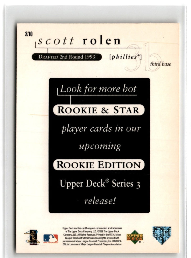 1998 Upper Deck Rookie Edition Preview Scott Rolen