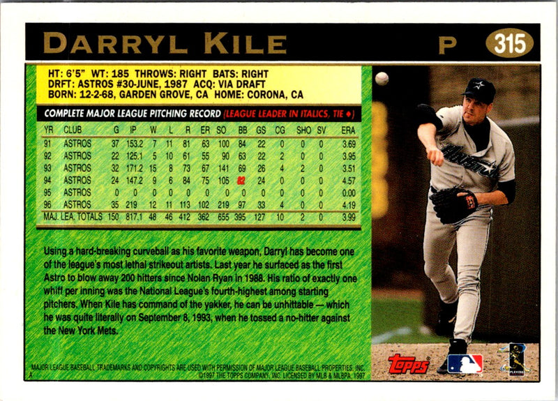 1997 Topps Darryl Kile