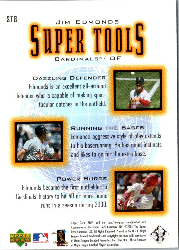 2001 Upper Deck MVP Super Tools Jim Edmonds